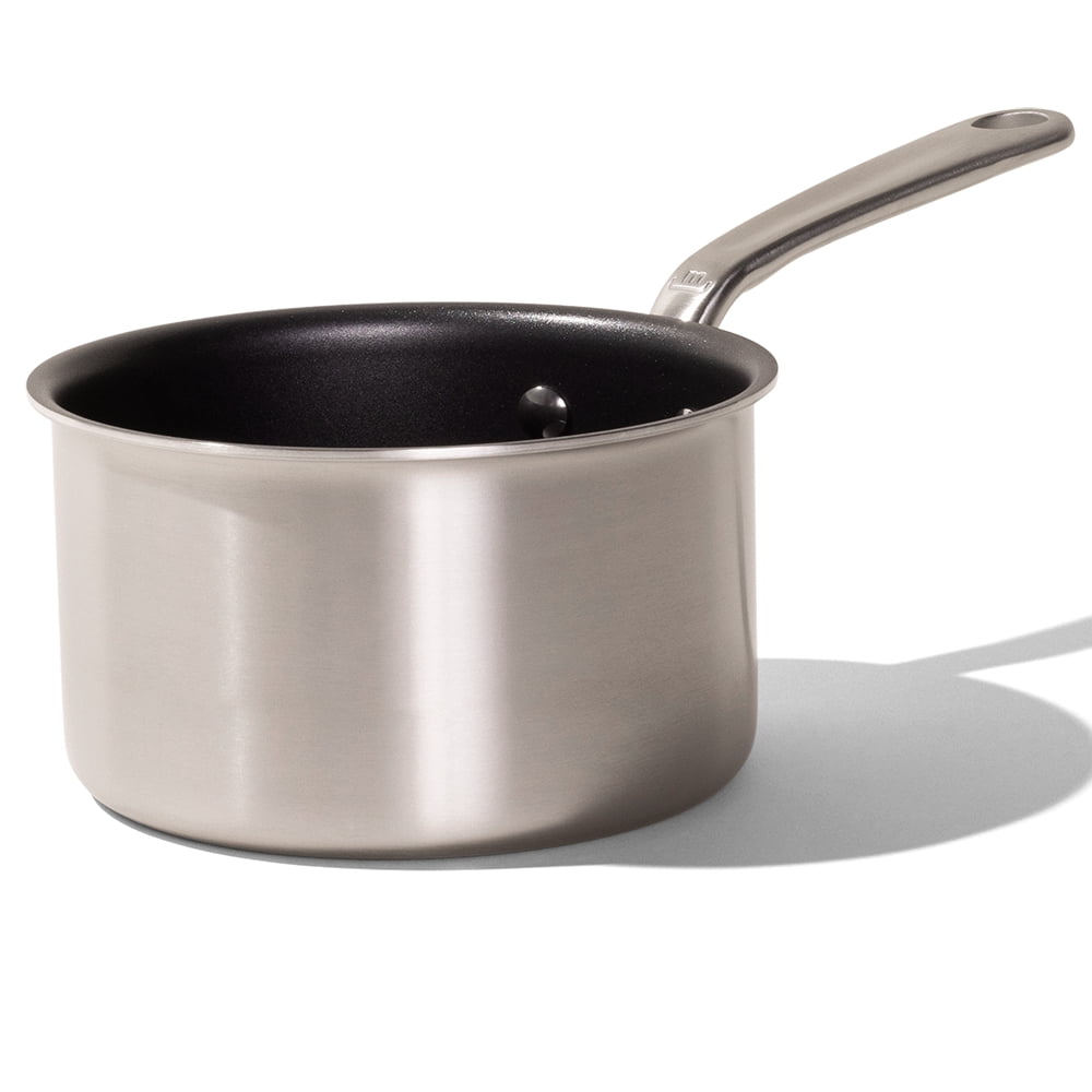 Stone & Beam Sauce Pan with Lid, 2-Quart, Hard-Anodized Non-Stick Aluminum