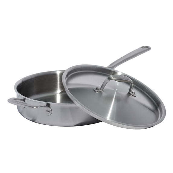 Made In Cookware - 3.5 Quart Stainless Steel Saute Pan - 5 Ply Stainless Clad - Professional Cookware - Induction Compatible - Crafted in Italy