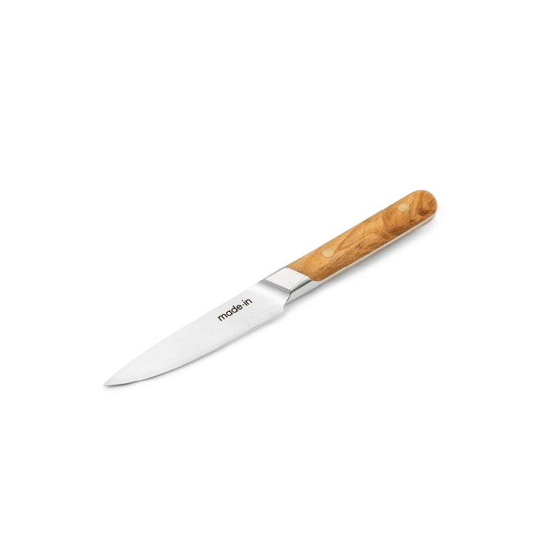 Bloomhouse 4 Inch German Steel Paring Knife w/ Olive Wood Forged Handl