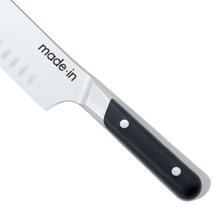 Made In Cookware - 7" Santoku Knife - Crafted in France - Full Tang With Truffle Black Handle