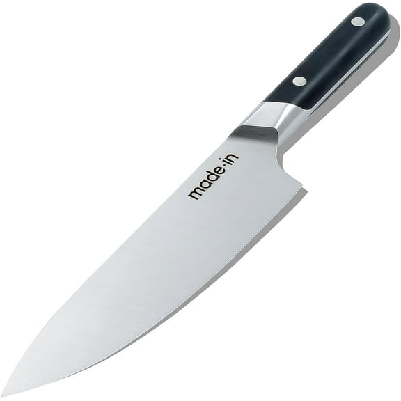 Made In Cookware - 8" Chef Knife - Crafted in France - Full Tang With Truffle Black Handle