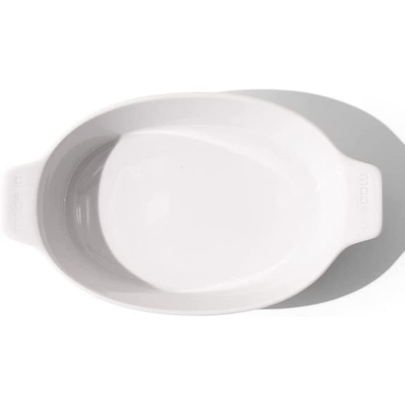 Made In Cookware - Oval Baking Dish - White - Hand Crafted Porcelain - Professional Bakeware - Made in France