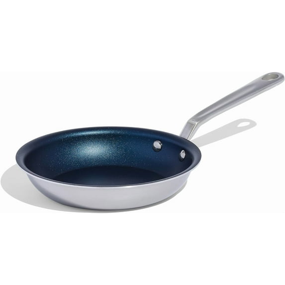 Made In Cookware - ProCoat 8" Non Stick Frying Pan (Harbour Blue) - 5 Ply Stainless Clad Nonstick - Professional Cookware - Induction Compatible