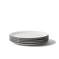 thumbnail image 1 of Made In Cookware - Set of 4 - Bread and Butter Plates - White With Black Rim - Porcelain - Made in England, 1 of 5