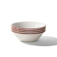 thumbnail image 1 of Made In Cookware - Side Bowls - Set of 4 (White w/ Red Rim) - Made in England, 1 of 4