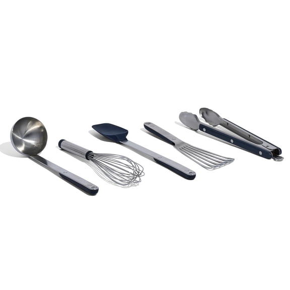 Made In Cookware | Stainless Steel Kitchen Utensil 5-Piece Set | Ladle, Tongs, Whisk, Spoonula, Fish Turner