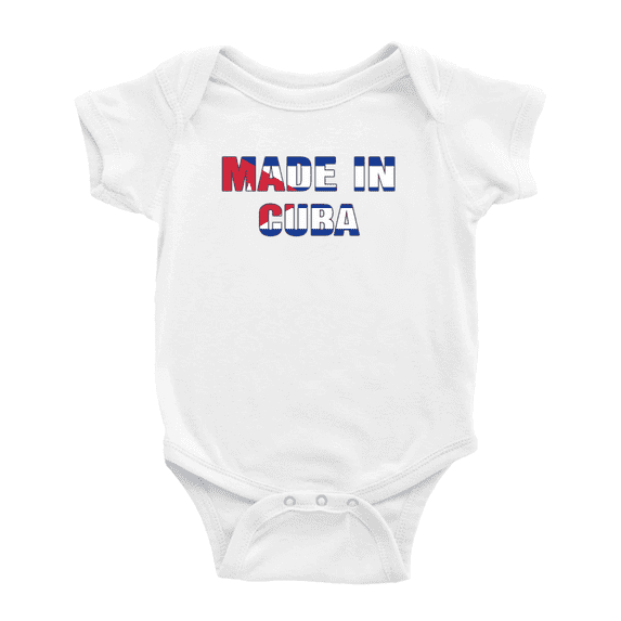 Made In Cuba Funny Baby Bodysuit Boy Girl Clothes