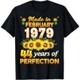 thumbnail image 1 of Made In February 1979 44 Years Of Perfection 44th Birthday T-Shirt, 1 of 3