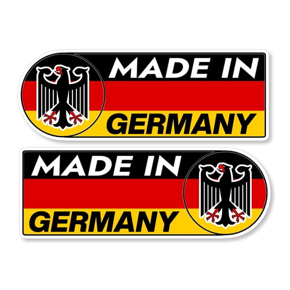 Made In Germany Set Euro German Flag Car Truck Vinyl Sticker Decals 4"