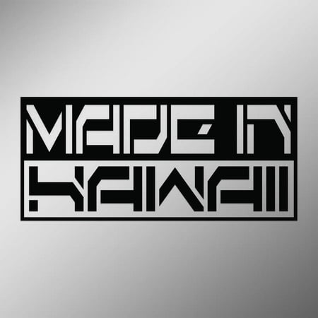 Made In Hawaii Decal Sticker | 5.5-Inches By 2.5-Inches | Black Vinyl