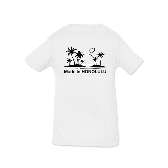 Made In Honolulu, Beach T-Shirt Infant -Smartprints Designs,  24 Months