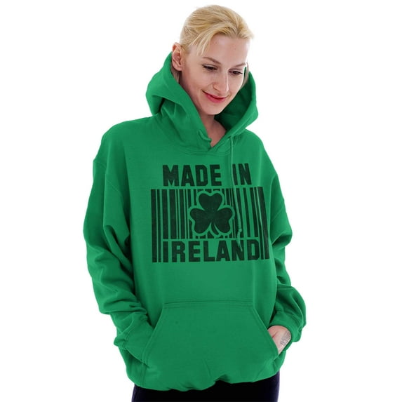 Made In Ireland St Patricks Day Pride Hoodie Sweatshirt Women Men Brisco Brands L