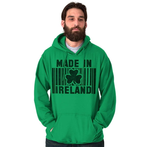 Made In Ireland St Patricks Day Pride Unisex Plus Fleece Graphic Hoodie Brisco Brands 3X
