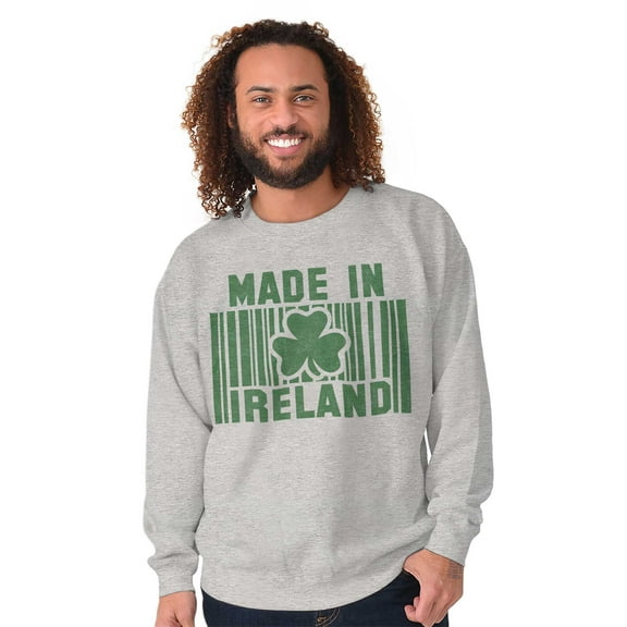 Made In Ireland St Patricks Day Pride Unisex Plus Fleece Graphic Sweatshirt Brisco Brands 2X