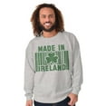 thumbnail image 1 of Made In Ireland St Patricks Day Pride Unisex Plus Fleece Graphic Sweatshirt Brisco Brands 4X, 1 of 3