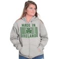 thumbnail image 1 of Made In Ireland St Patricks Day Pride Zip Up Hoodie Men's Women's Brisco Brands S, 1 of 6