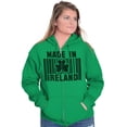 thumbnail image 1 of Made In Ireland St Patricks Day Pride Zip Up Hoodie Men's Women's Brisco Brands X, 1 of 6