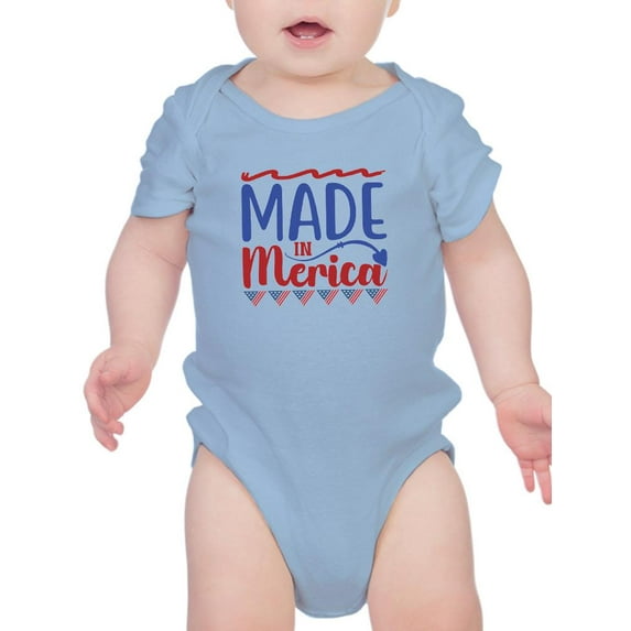 Made In 'Merica Banner Bodysuit Infant -Image by Shutterstock, 12 Months