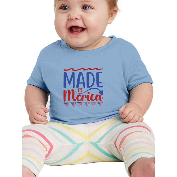 Made In 'Merica Banner T-Shirt Infant -Image by Shutterstock, 12 Months