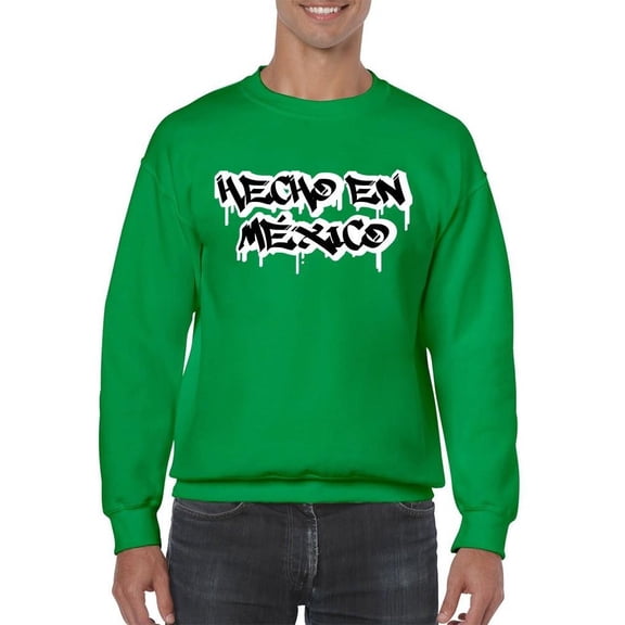 Made In Mexico. Graffiti Style Sweatshirt Men -Smartprints Designs, Male XX-Large
