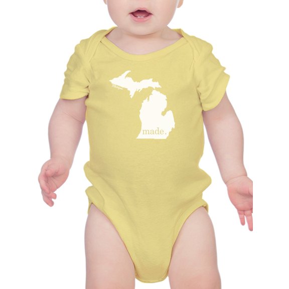 Made In Michigan Bodysuit Infant -Smartprints Designs,  12 Months
