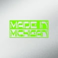 thumbnail image 1 of Made In Michigan Decal Sticker | 5.5-Inches By 2.5-Inches | Lime Green Vinyl, 1 of 1