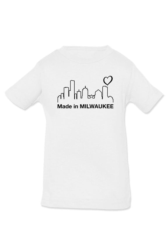 Made In Milwaukee. Landscape T-Shirt Infant -Smartprints Designs, 12 Months