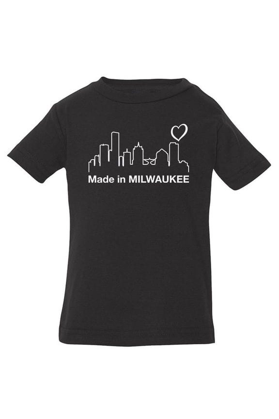 Made In Milwaukee Landscape T-Shirt Infant -Smartprints Designs, 12 Months
