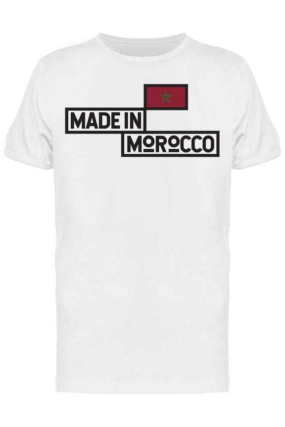 Made In Morocco Country T-Shirt Men -Image by Shutterstock, Male Large