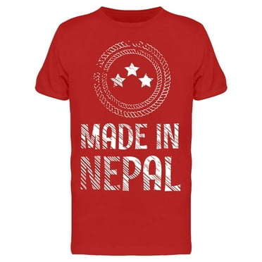 Made In Nepal Emblem T-Shirt Men -Image by Shutterstock, Male XX-Large