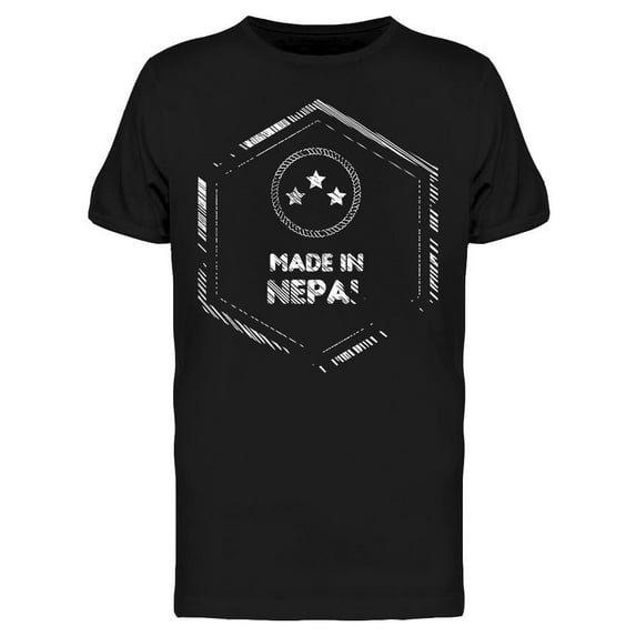 Made In Nepal Sign T-Shirt Men -Image by Shutterstock, Male Medium