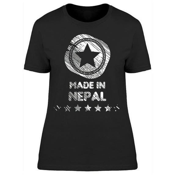 Made In Nepal Star T-Shirt Women -Image by Shutterstock, Female Large