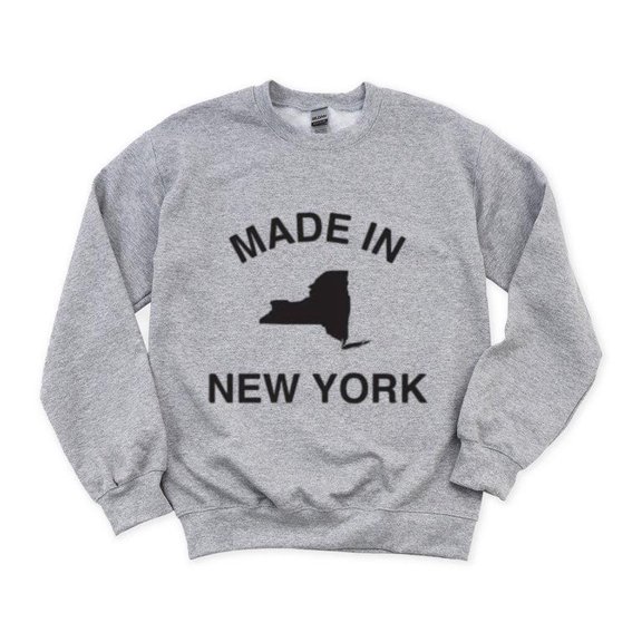 Made In New York NYC State Local Pride Born Raised Cool Sweatshirt, for men & women, up to size 5XL