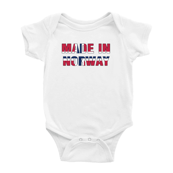 Made In Norway Funny Baby Bodysuit Boy Girl Clothes