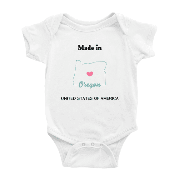 Made In Oregon United States of America Baby Clothing Bodysuit 18-24 Months