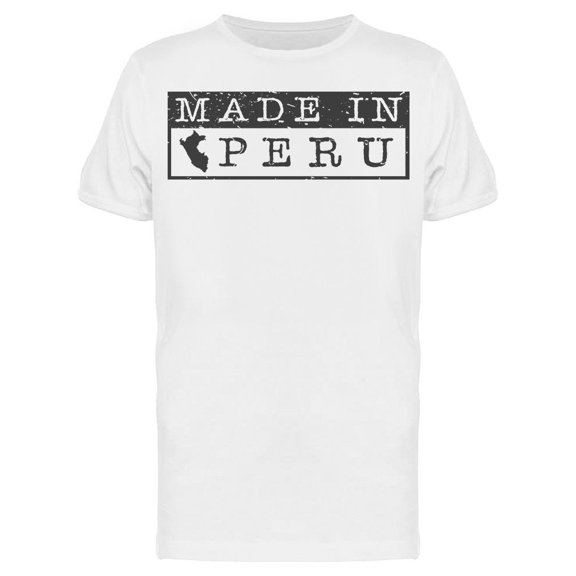 Made In Peru T-Shirt Men -Image by Shutterstock, Male Medium