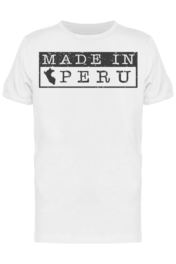 Made In Peru T-Shirt Men -Image by Shutterstock, Male Medium