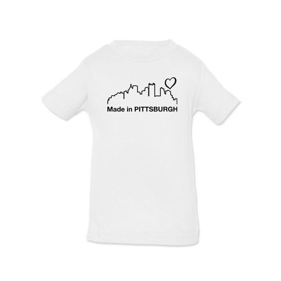 Made In Pittsburgh. Landscape T-Shirt Infant -Smartprints Designs, 6 Months
