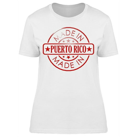 Made In Puerto Rico Stars T-Shirt Women -Image by Shutterstock, Female XX-Large