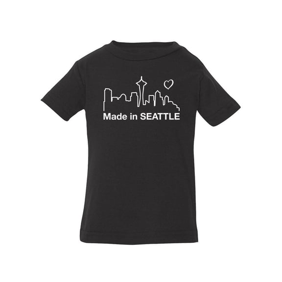 Made In Seattle Landscape T-Shirt Infant -Smartprints Designs,  24 Months