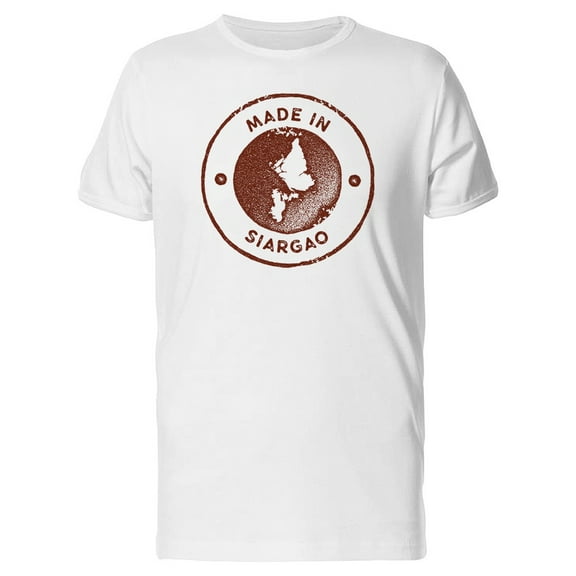 Made In Siargao Grunge Map T-Shirt Men -Image by Shutterstock, Male 3X-Large