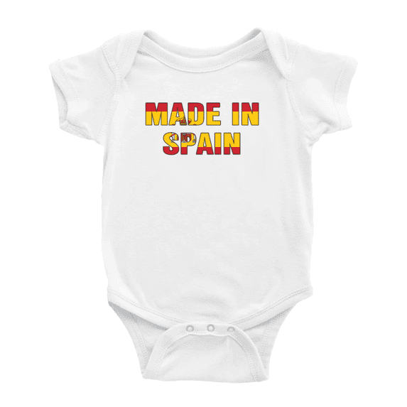 Made In Spain Funny Baby Clothing Bodysuits Boy Girl Clothes