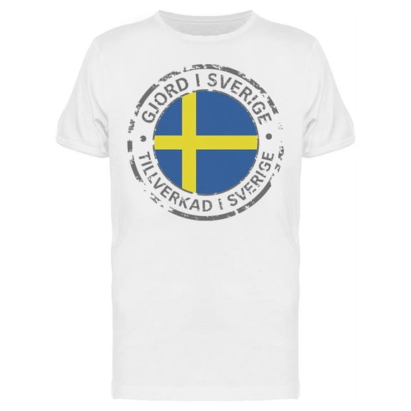 Made In Sweden. Banner T-Shirt Men -Image by Shutterstock, Male Medium