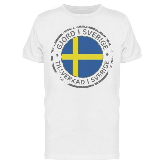 Made In Sweden. Banner T-Shirt Men -Image by Shutterstock, Male Small