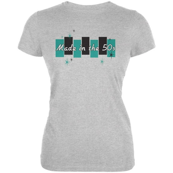 Made In The 50s Heather Grey Juniors Soft T-Shirt - Large