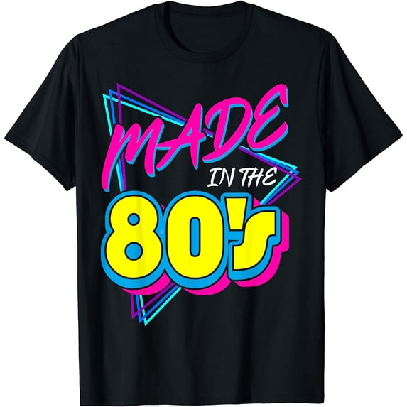Made In The 80s 1980s Retro Nineteen Eighties Vintage Music T-Shirt Black 2X-Large