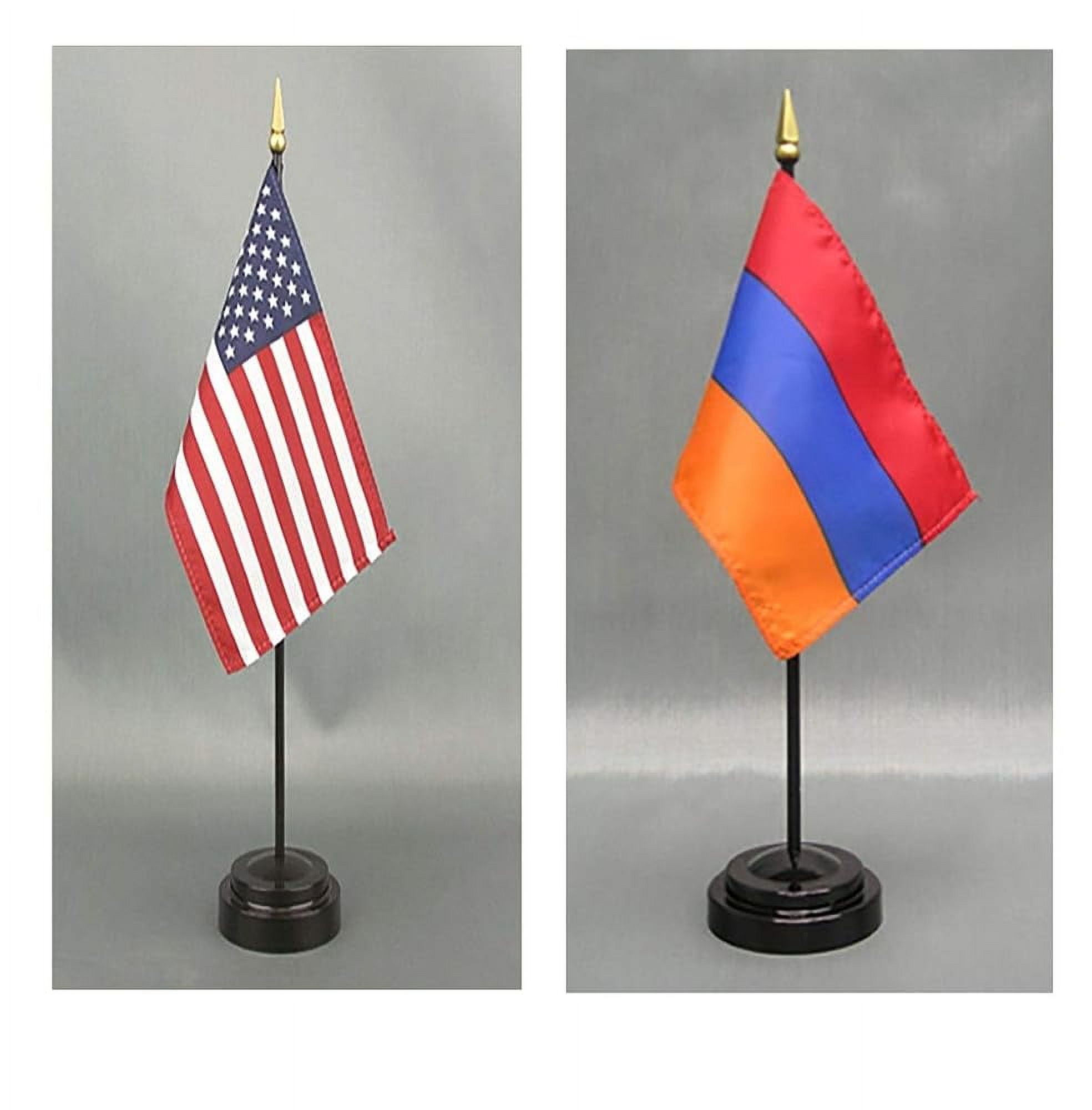 RIO DE JANEIRO TABLE FLAG 5'' X 8'' - RIO IN BRAZIL DESK FLAG 21 X 14