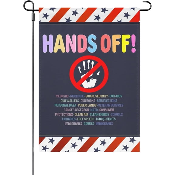 Hands Off Protest Social Security And Medicare Protest House Flags One Size Double Sided, One Size Double SidedFarmhouseFlag