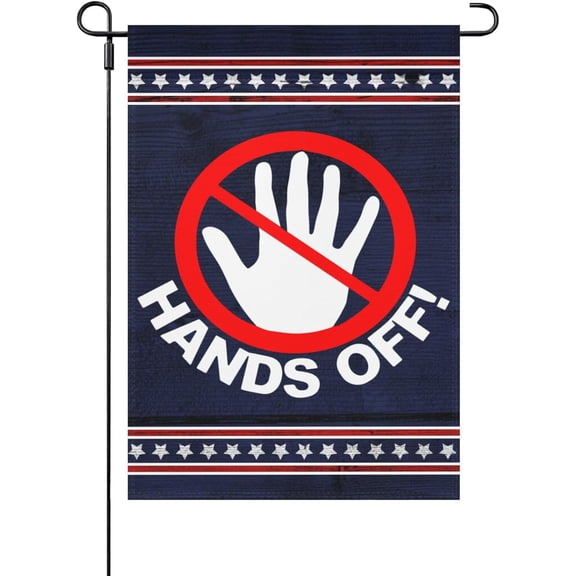Made In USA Hands Off Protest Yard Flags Hilarious Garden Flag Double Sided