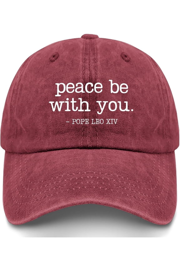 Made In Us Peace Be With You All Pope Leo Xiv Hat For Women Baseball Caps Trendy Washed Hiking Hats Unisex
